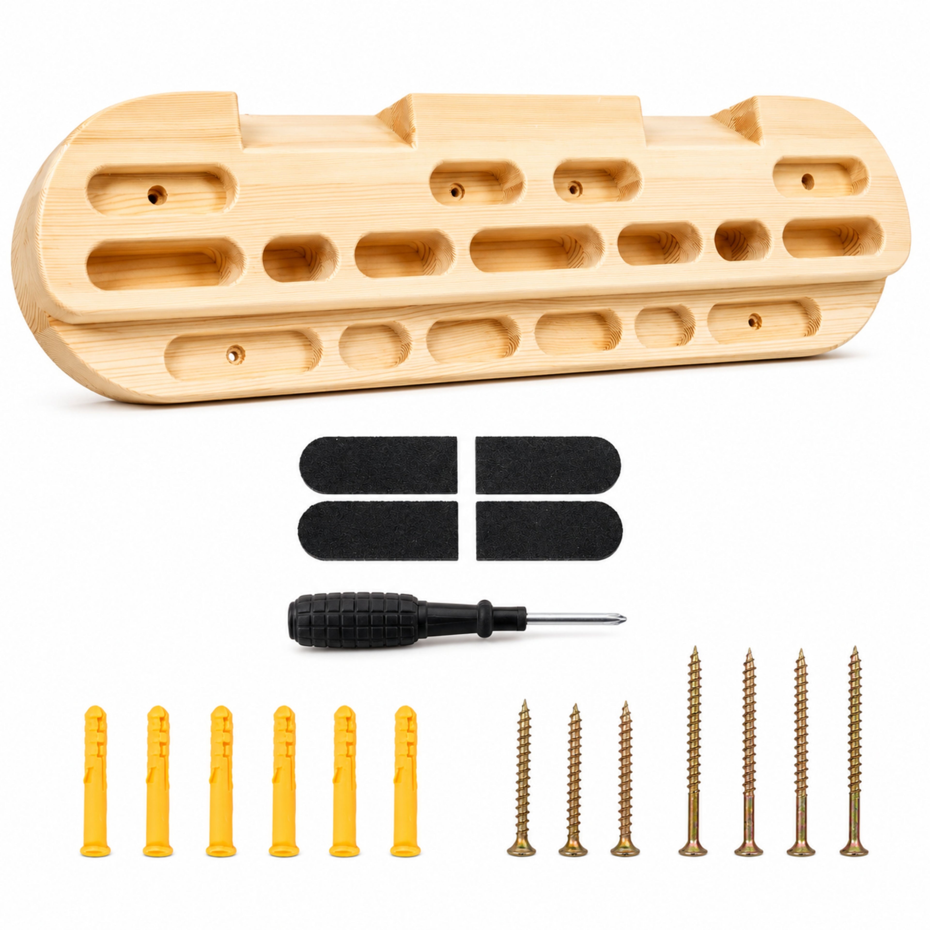 Wooden Climbing Hangboard & Fingerboard Grip Trainer
